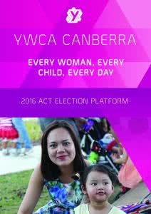 YWCA Canberra - Every Woman, every child, every day - 2016 COVER