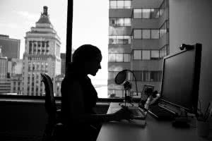 A woman in her workplace