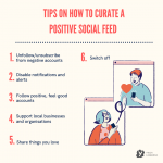 Curating a positive social media feed graphics